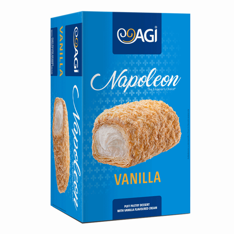 Gebäck mit Vanillecremefüllung 90g."AGI Napoleon" 10St.
