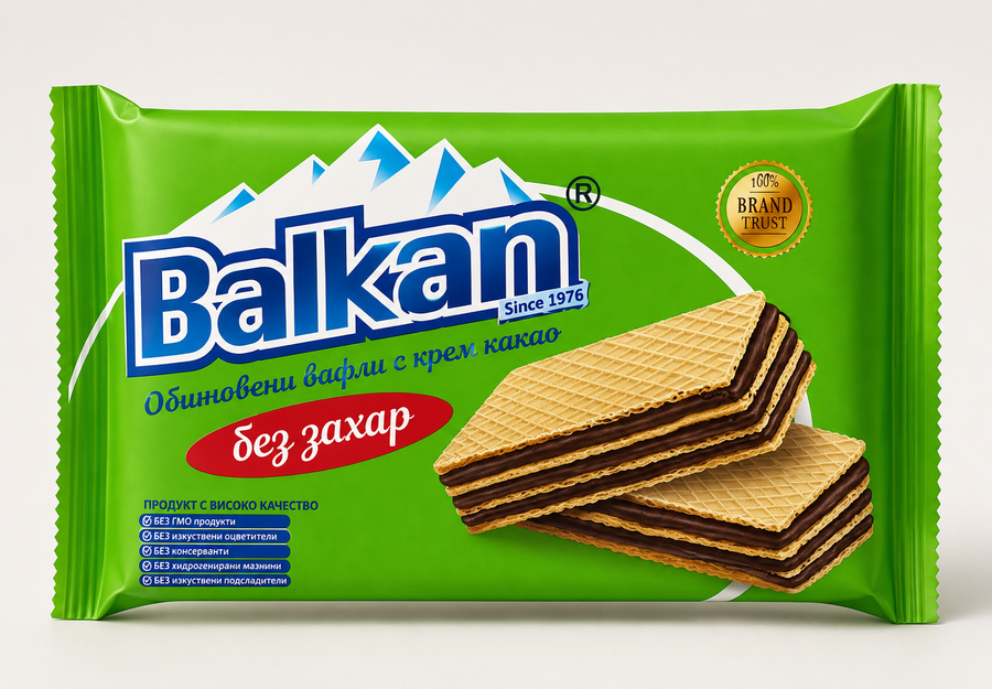 Waffelriefel ohne Zucker 155g BALKAN