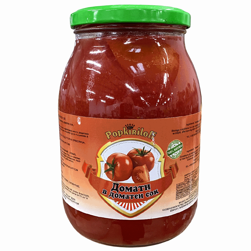 Tomaten in Tomatensaft 1kg, POPKIRILOV