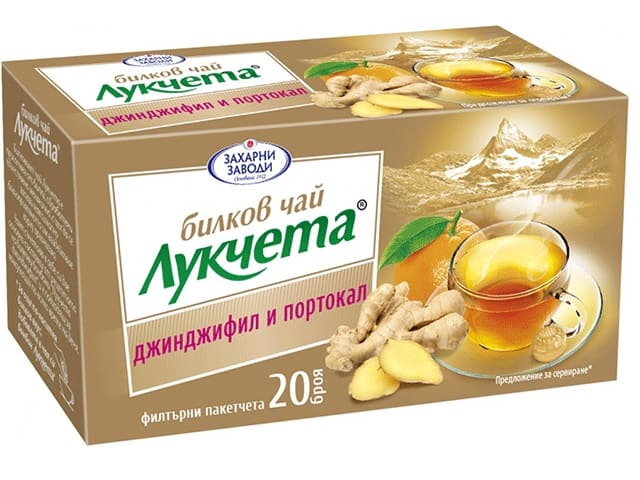 Чай Лукчета Джинджифил и портокал 20бр