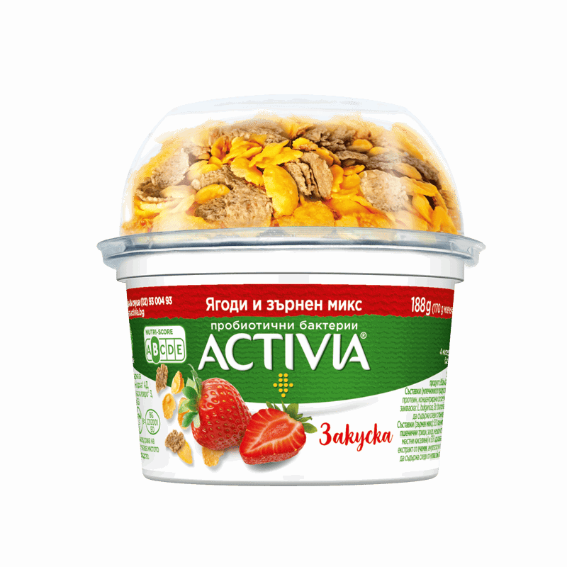 Frühstück – Getreidemix & Erdbeeren 188g, AKTIVIA