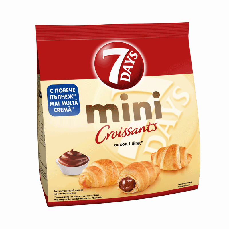 Mini Croissants ''cocoa filling'' 103g 7DAYS