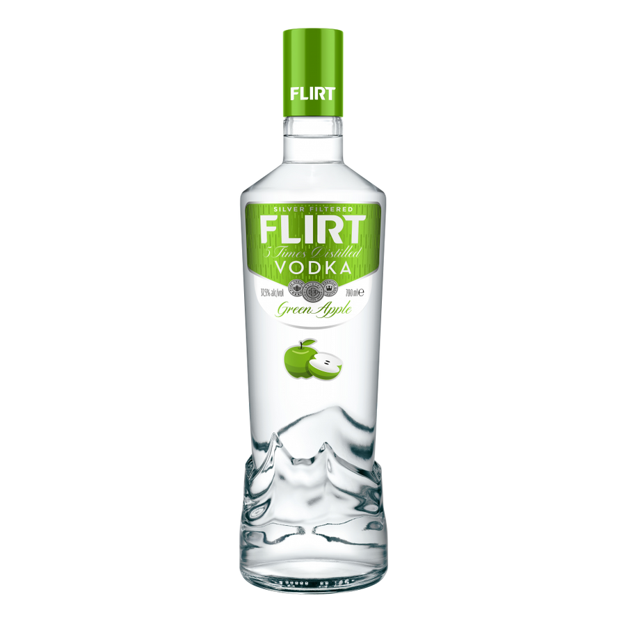 Vodka Flirt Green Apple 700ml