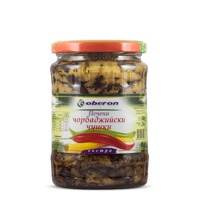 Gegrillte scharfe Paprika 540g, OBERON