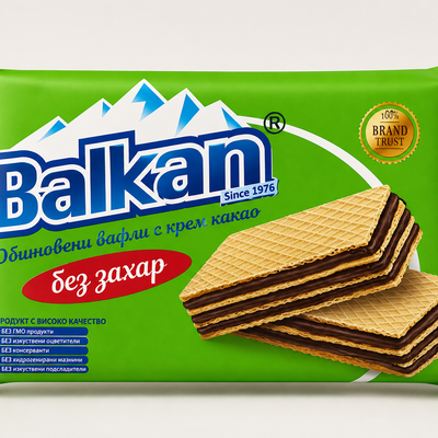 Waffelriefel ohne Zucker 155g BALKAN
