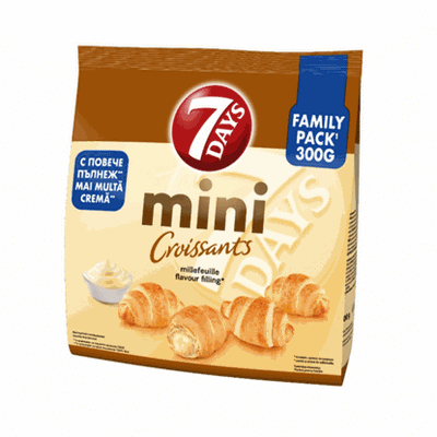 Mini Croissants ''millefeuille flavour filling'' 300g 7DAYS