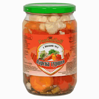 Eingelegtes Gemüse ''Tsarska Trushiya'' 720g POPKIRILOFF