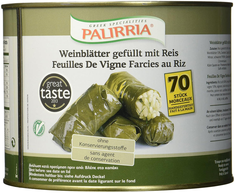 Weinblätter mit Reisfüllung 2,1Kg, PALIRRIA