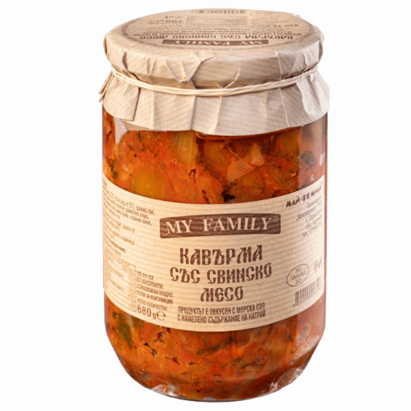 Kavarma mit Schweinefleisch 680g, MY FAMILY